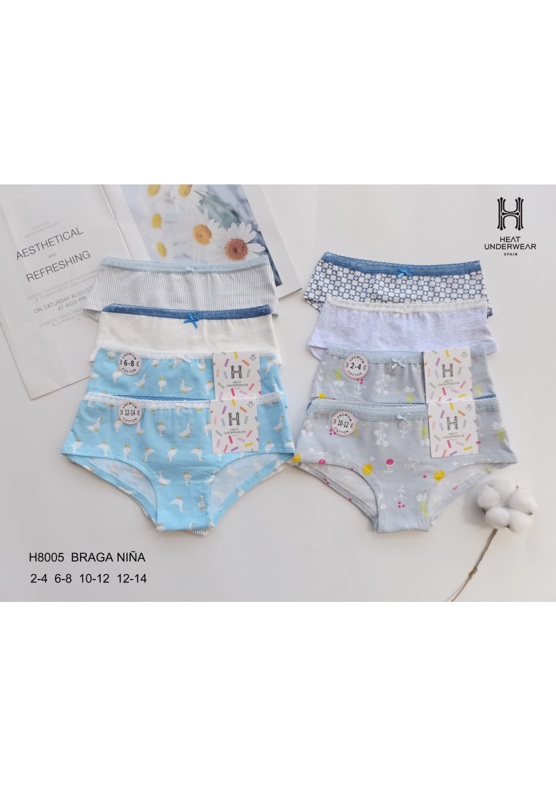 PACK BRAGA NIÑA 3PCS