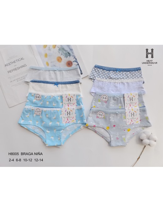 PACK BRAGA NIÑA 3PCS