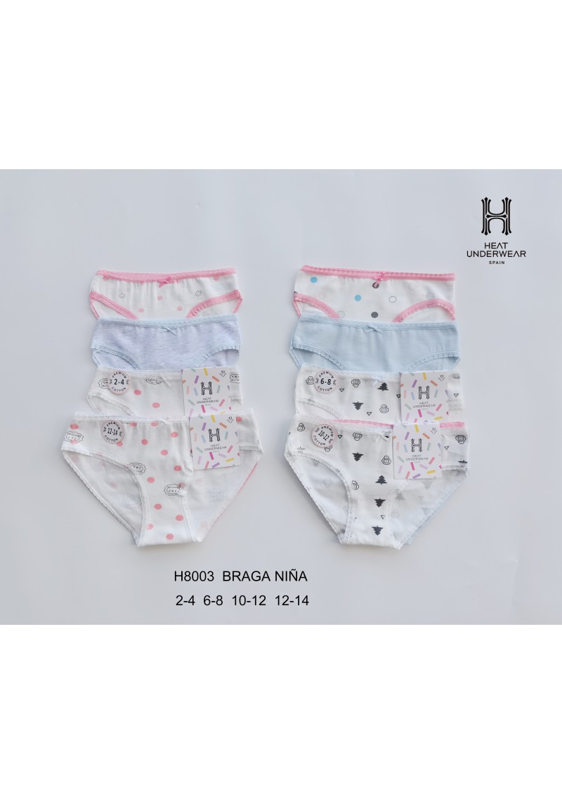 PACK BRAGA NIÑA 3PCS